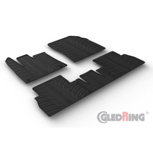 Alfombrillas de goma para Toyota ProAce City (asiento del pasajero non plegable/oval fixing)